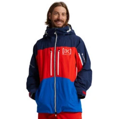 Burton [ak] Gore-Tex Swash Snowboardjacke Dress Blue/Flame Scarlet/Lapis Blue Herren