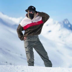 Eivy Ball Fleece Mid Layer Offwhite & Leopard Damen -Skiausrüstung eivy ball fleece 6221190218 6066 06 gross