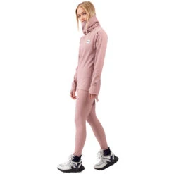 Eivy Icecold Gaiter Rib Langarmshirt Faded Woodrose Damen -Skiausrüstung eivy icecold gaiter rib top woodrose 6221190209 6065 04 gross