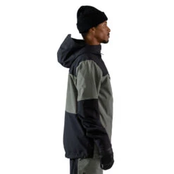 Jones Mountain Surf Snowboardjacke Herb Green Herren -Skiausrüstung jones mountain surfer jacket J23jkmts herb green 02 gross