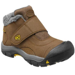 Keen Kootenay WP Children Winterstiefel Dark Earth/Yellow Kinder -Skiausrüstung keen kootenay wp dark earth 1013543 03 grosszfsqykHZSXpi8