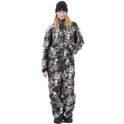 Picture Xena Skianzug Peonies Black Damen