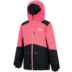 Picture Leeloo Performance-Jacke Neon Pink/Black Kinder -Skiausrüstung picture leeloo jacket kvt063 neon pink black 02 grossmuivRZ0CCrKan
