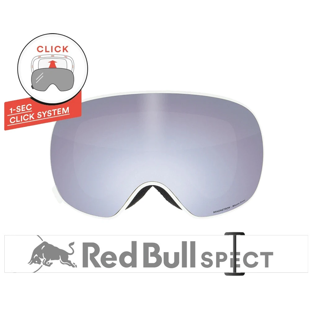 Red Bull SPECT Eyewear Magnetron Schneebrille White/Mauve Snow + Cloudy Snow Damen, Herren – Bild 2