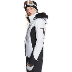 Roxy Jet Ski Snowboardjacke True Black White Birds Damen -Skiausrüstung roxy jet ski erjtj03218 kvj2 03 grossuKIjdrOytCreC