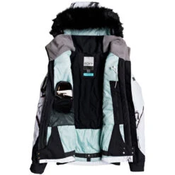 Roxy Jet Ski Snowboardjacke True Black White Birds Damen -Skiausrüstung roxy jet ski erjtj03218 kvj2 05 grossa5I2xeRcVA1Dn