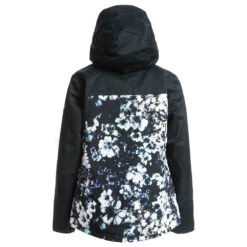 Roxy Jetty Block Snowboardjacke True Black/Black Flowers Damen -Skiausrüstung roxy jetty block erjtj03357 kvj1 05 gross
