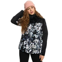 Roxy Jetty Block Snowboardjacke True Black/Black Flowers Damen