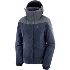 Salomon Icerocket Skijacke Night Sky/Ebony Damen -Skiausrüstung salomon icerocket jacket lc12149 02 grossaFwQHuPJo3J1r