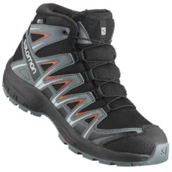 Salomon XA Pro 3D Mid Freizeitschuhe Black/Stormy Weather/Cherry Tomato Kinder