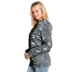 Volcom Costus Sweater Black On Black Damen -Skiausrüstung volcom costus pullover fleece black on black 02 grosseXOAHOsZ0gAV1