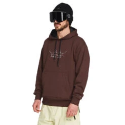 Volcom D.I. Fleece Hoodie Brown Herren -Skiausrüstung volcom di fleece g4152304 brn 02 gross