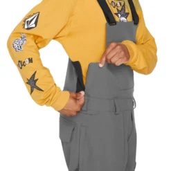 Volcom Roan Bib Skihose Dark Grey Herren -Skiausrüstung volcom roan bib overall g1352306 dgr 05 grossQuTCEHHfoxL5c