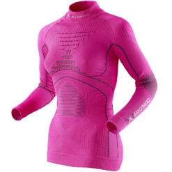 X-Bionic Energy Accumulator Evo Shirt Turtle-Neck Shirt Pink/Charcoal Damen